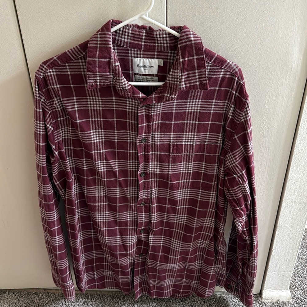 Goodfellow & Co. Red Men’s Flannel Button Down